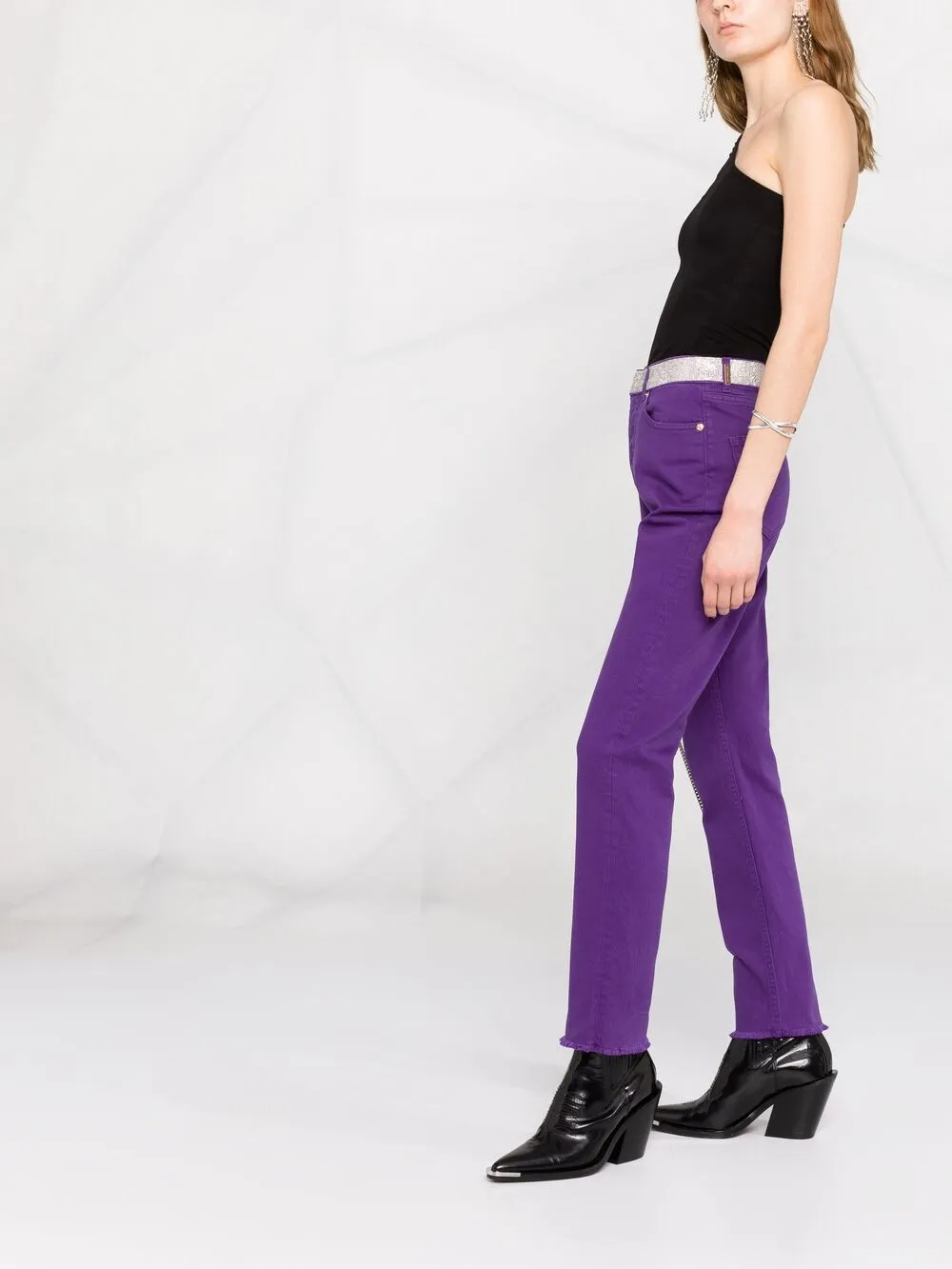 фото Alexandre vauthier джинсы кроя слим с поясом