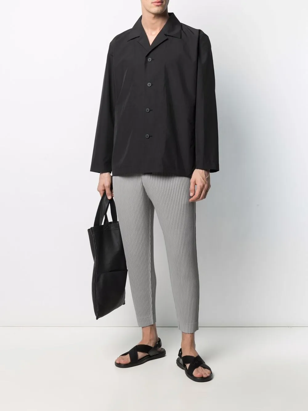 фото Homme plissé issey miyake куртка-рубашка с распашным воротником