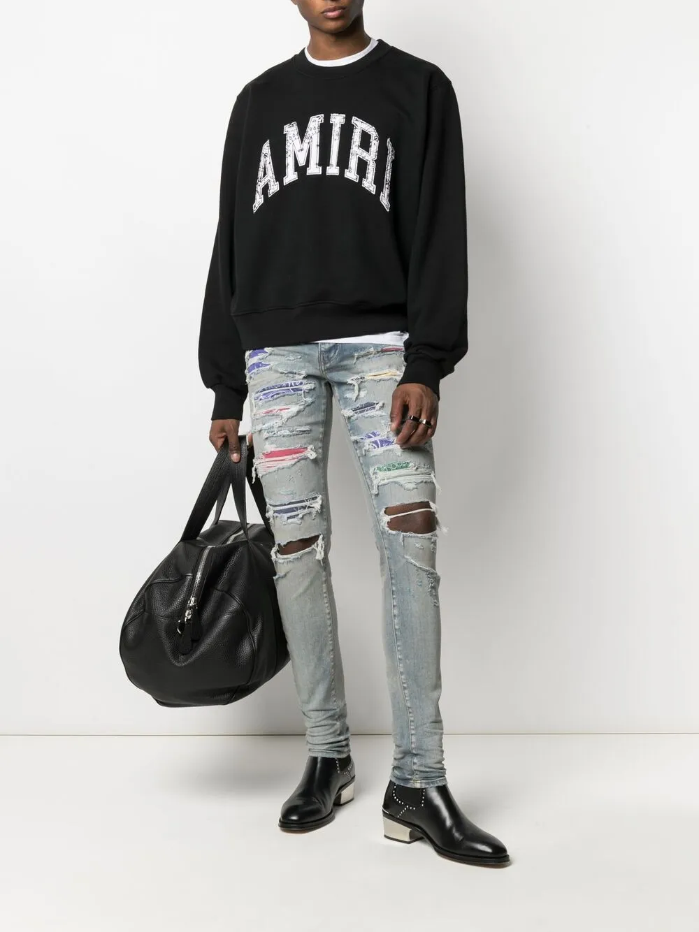 фото Amiri джинсы скинни с прорезями