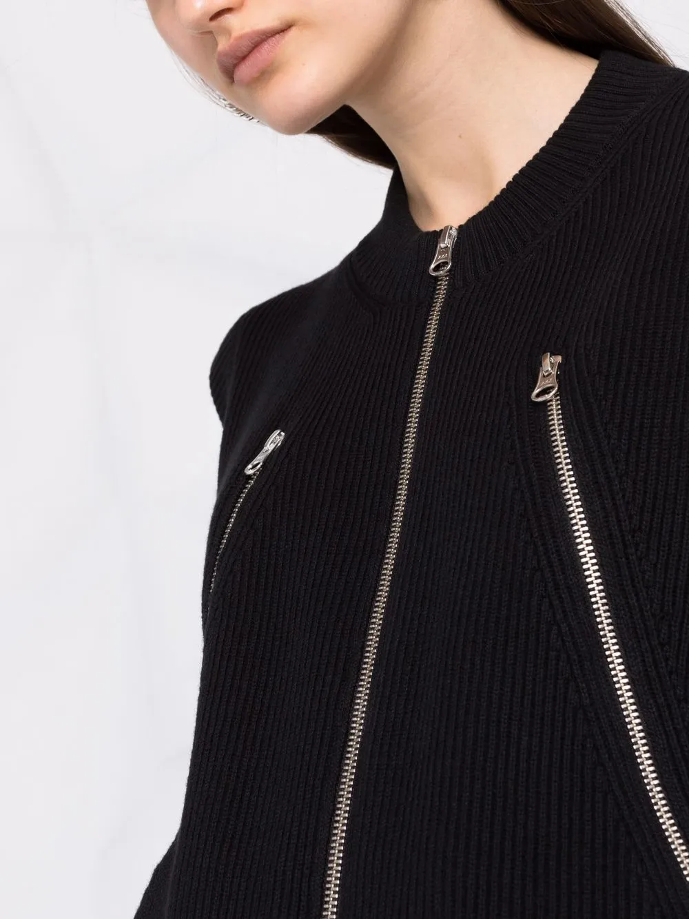 фото Mm6 maison margiela трикотажный жилет на молнии