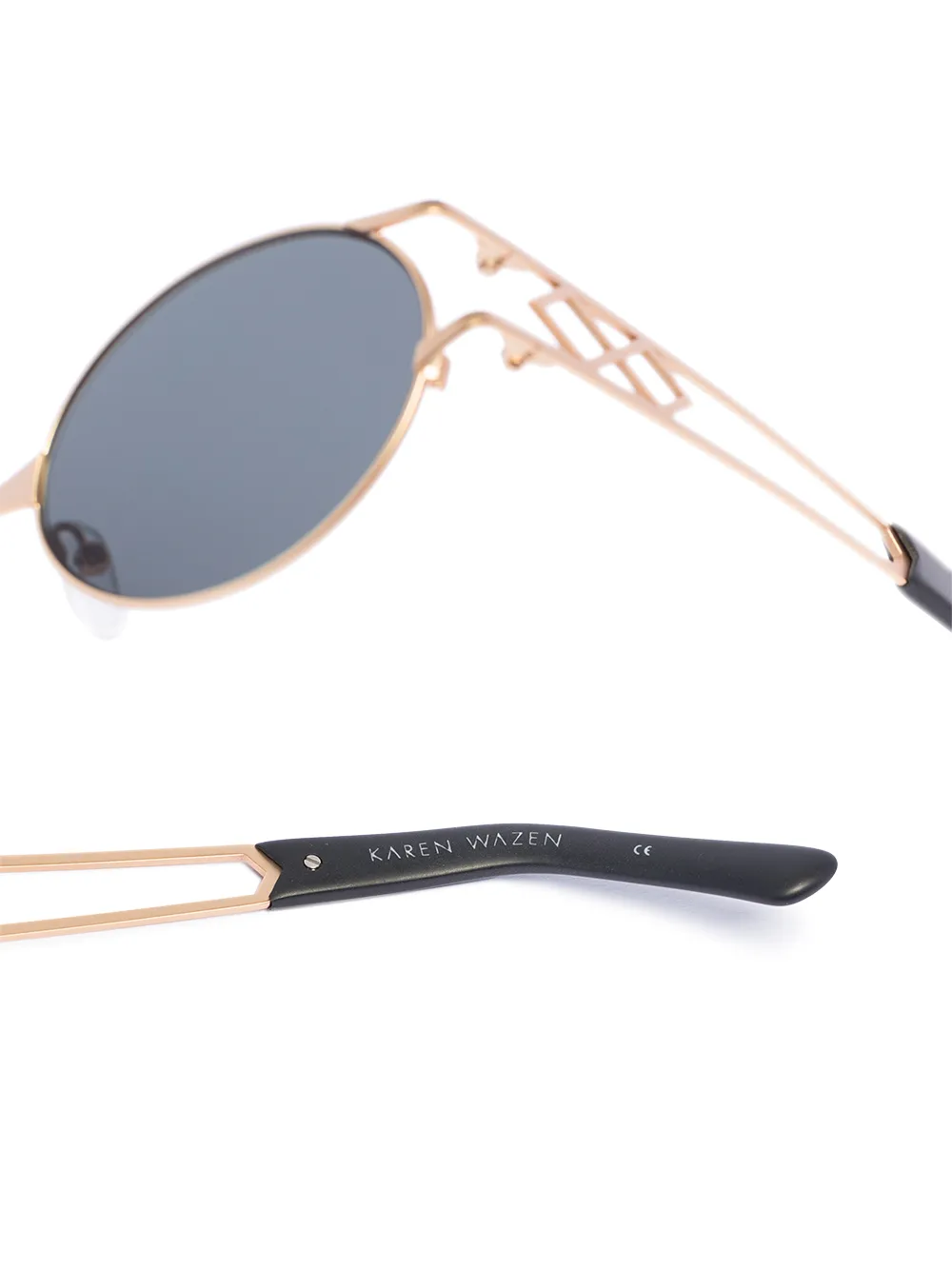 фото Karen wazen солнцезащитные очки carrie в овальной оправе
