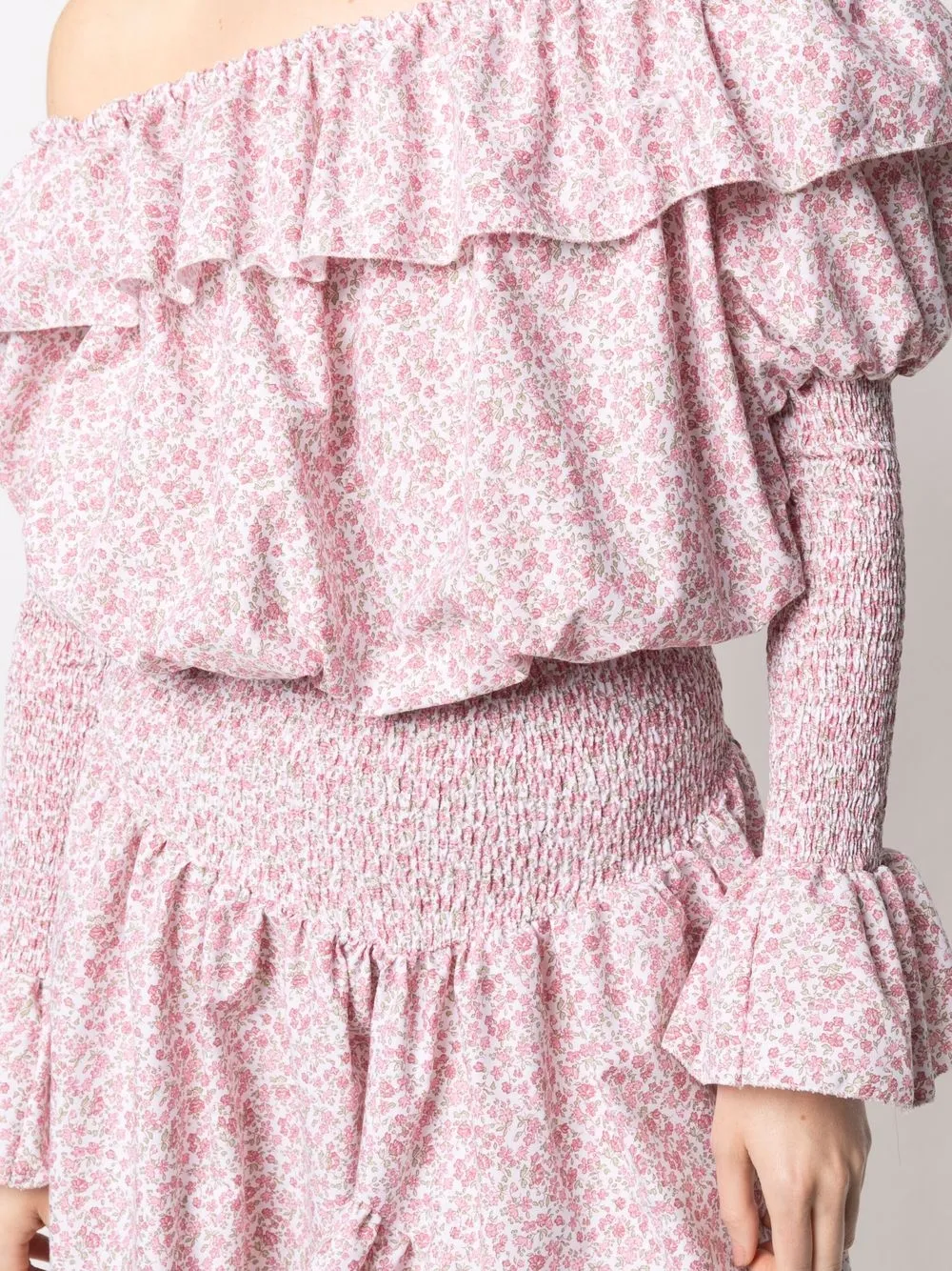 фото Cc by camilla cappelli платье с открытыми плечами и цветочным принтом