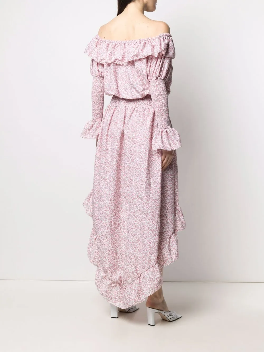 фото Cc by camilla cappelli платье с открытыми плечами и цветочным принтом