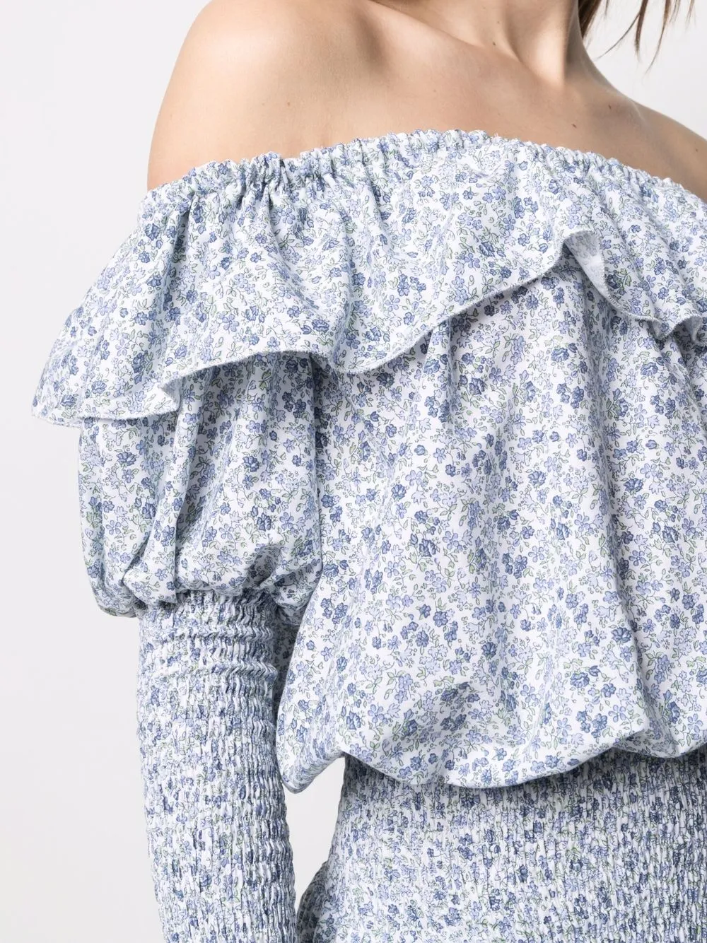 фото Cc by camilla cappelli платье с открытыми плечами и цветочным принтом