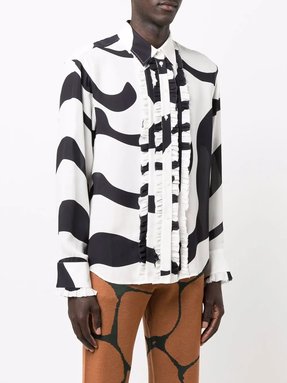 фото Karl lagerfeld рубашка swirl из коллаборации с kenneth ize
