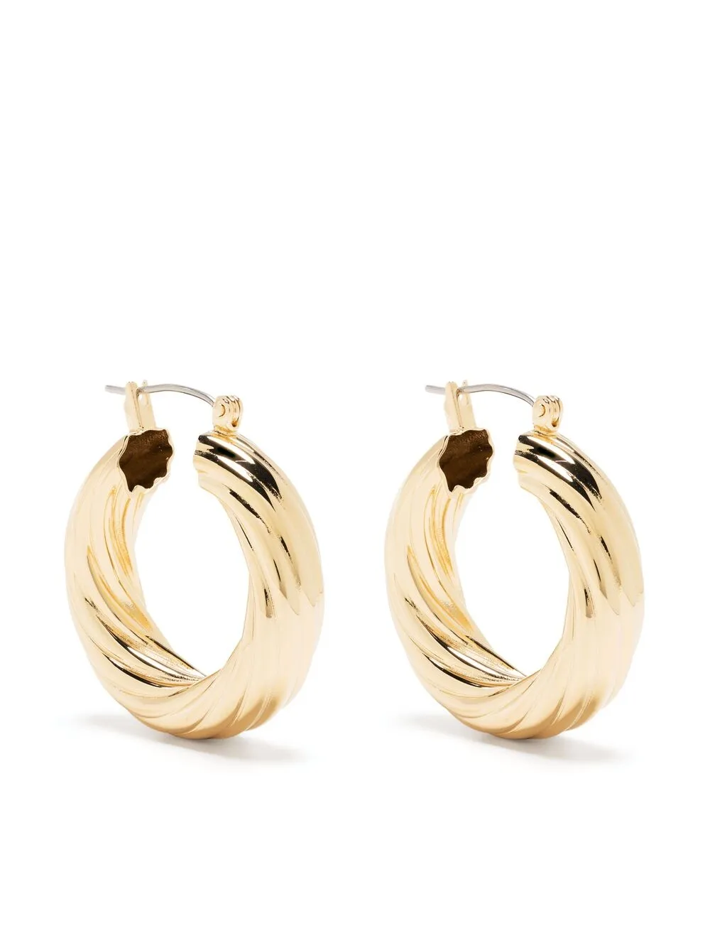 фото Laura lombardi позолоченные фактурные серьги-кольца