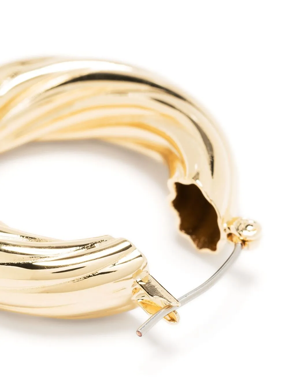 фото Laura lombardi позолоченные фактурные серьги-кольца