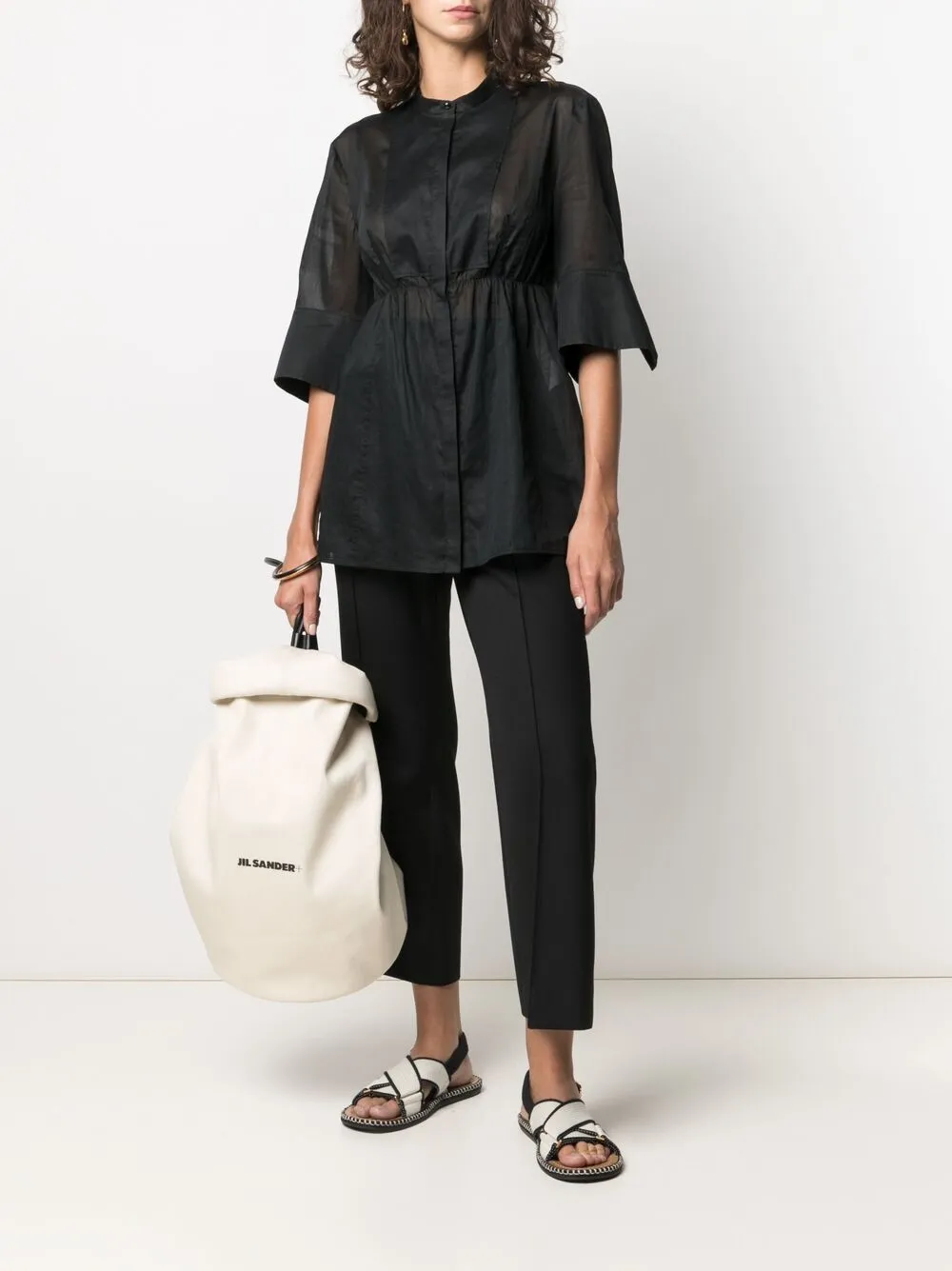 фото Jil sander рубашка с рукавами три четверти