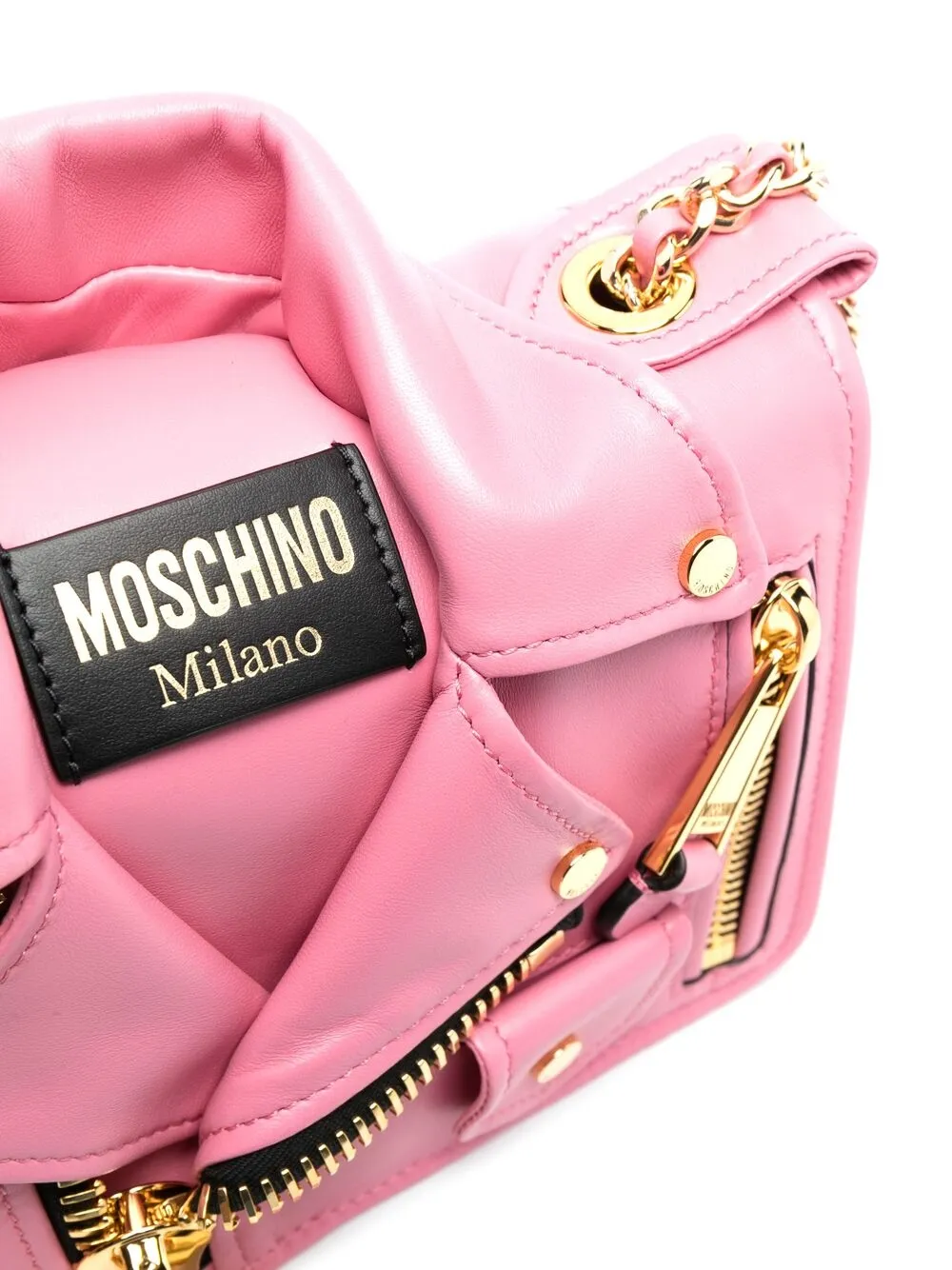фото Moschino сумка через плечо biker jacket