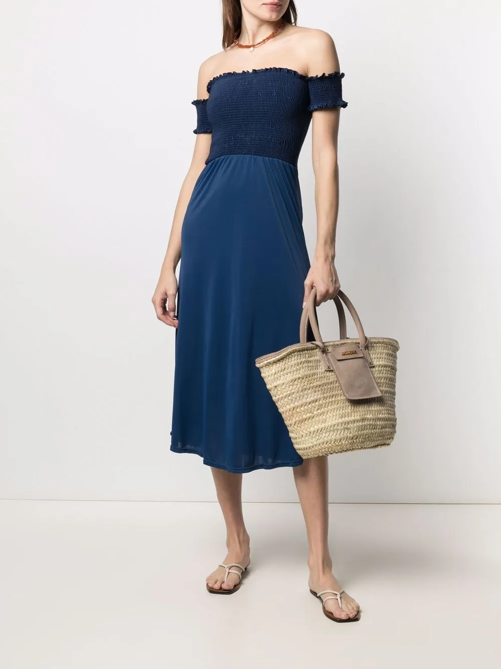 фото Cia marítima платье с приспущенными плечами и сборками