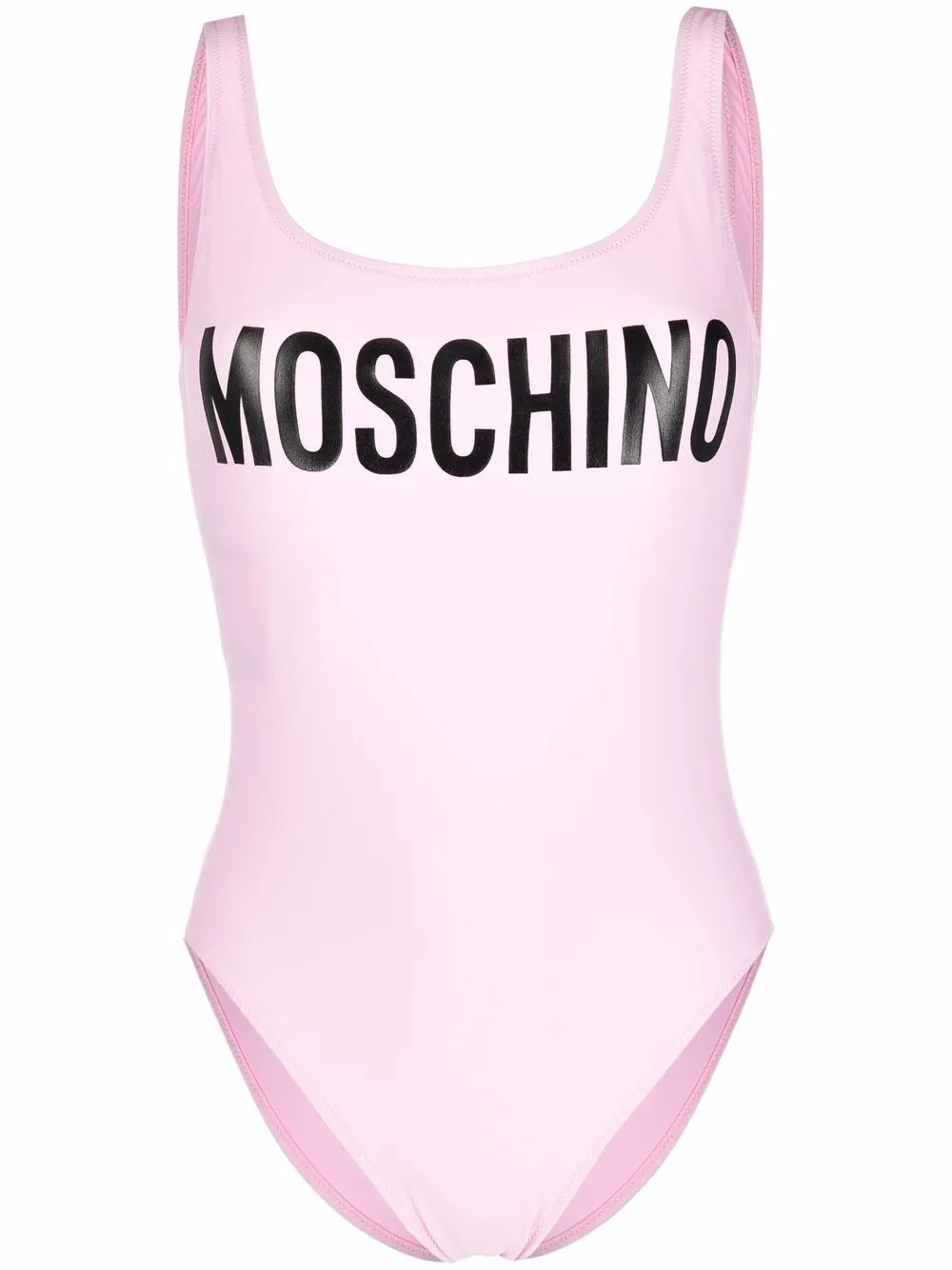 фото Moschino купальник с логотипом и u-образным вырезом