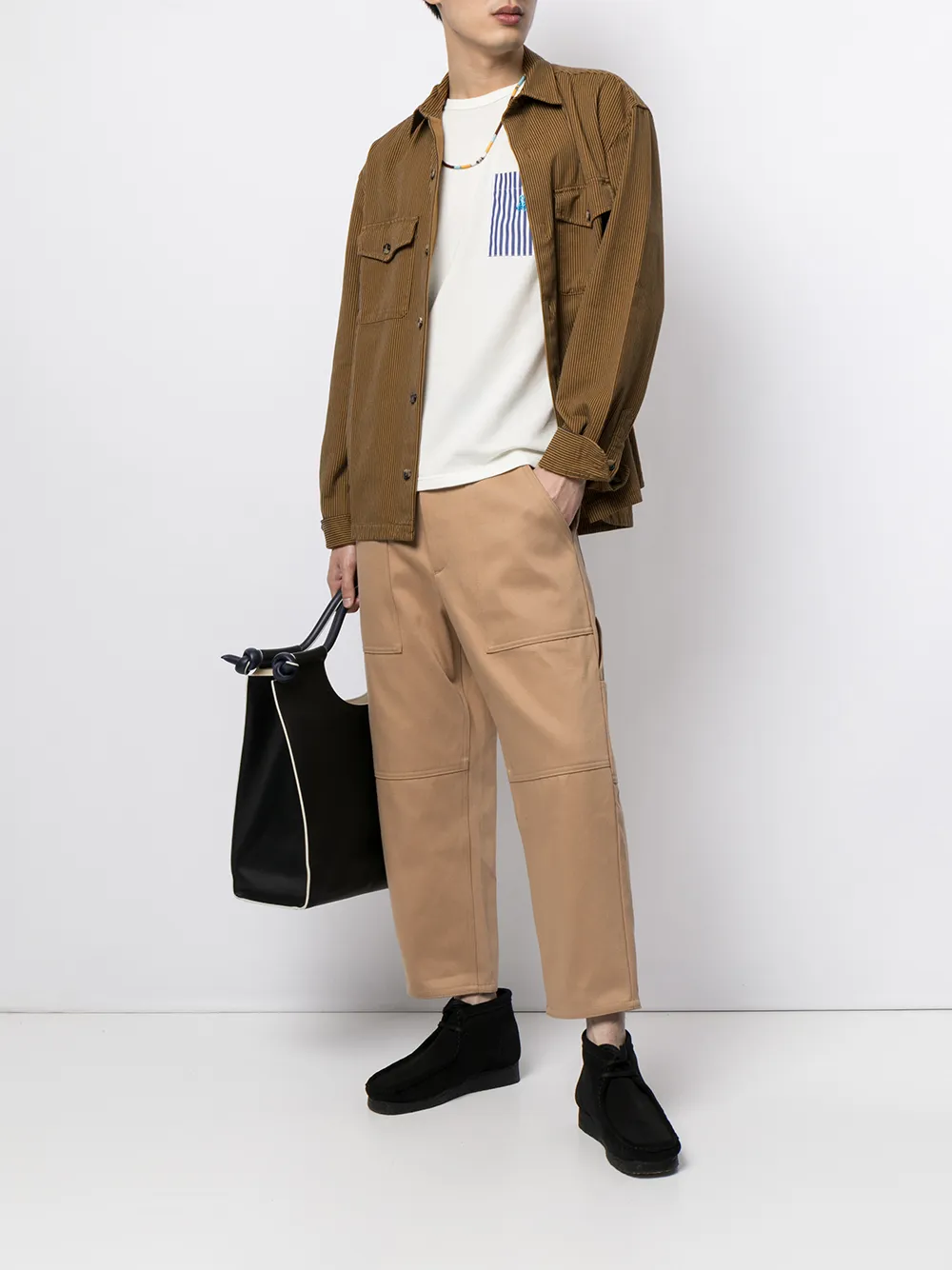 фото Sophnet. футболка с полосатым карманом