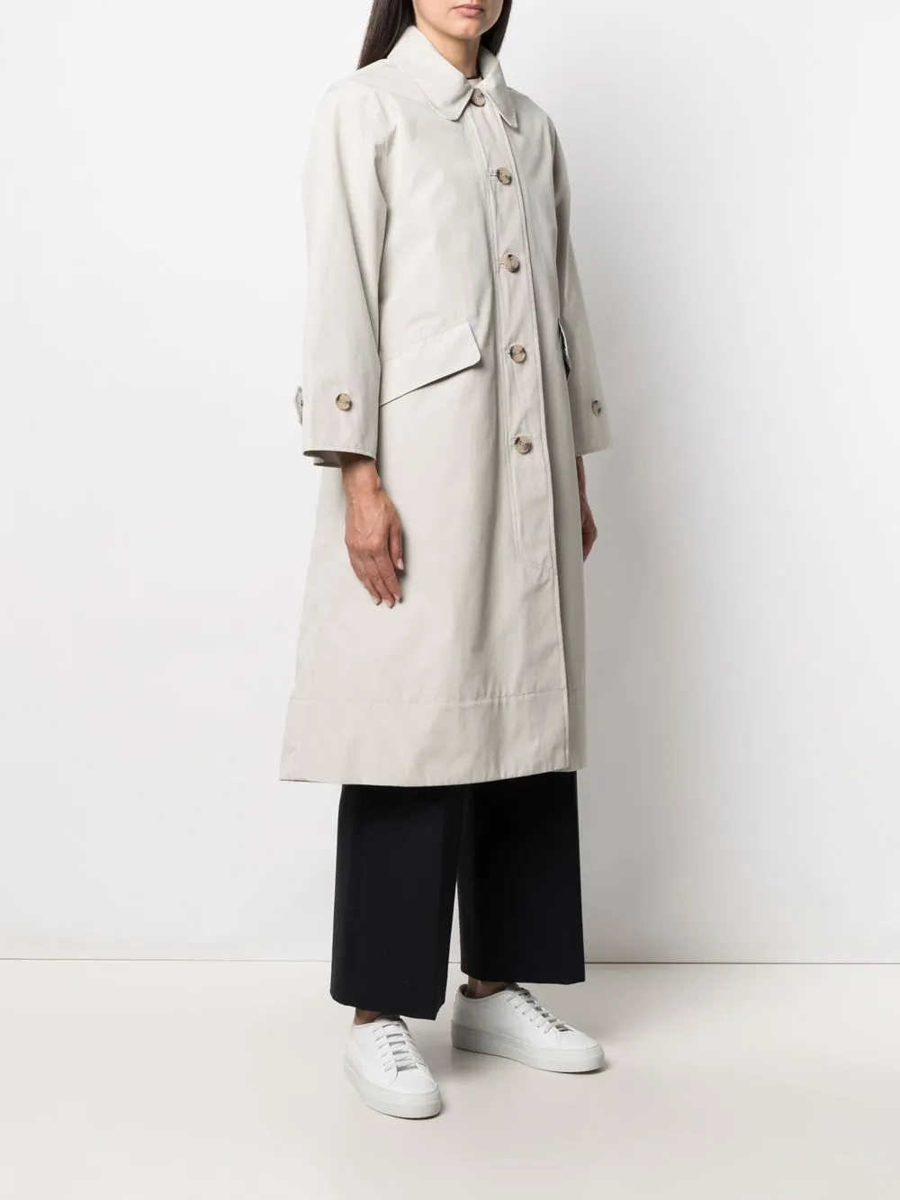 фото Barbour x alexa chung однобортное пальто миди