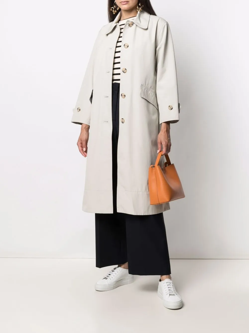 фото Barbour x alexa chung однобортное пальто миди