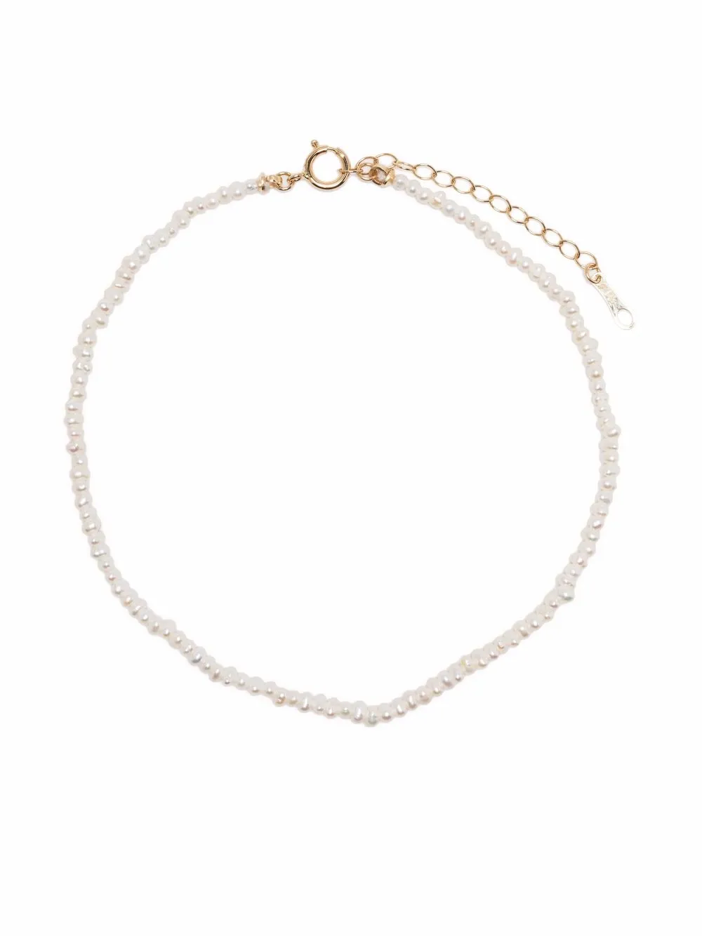 фото Mizuki браслет на ногу из желтого золота с жемчугом