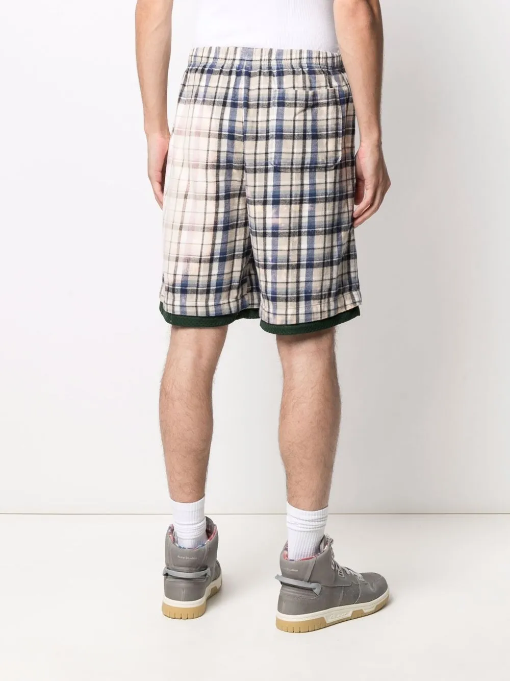 фото Acne studios клетчатые фланелевые шорты