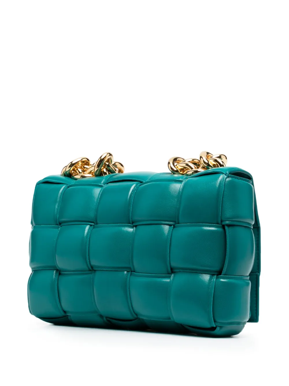 شنطة كتف كاسيت بسلسلة من Bottega Veneta 3 تصميم إنترشياتو تصميم مبطن