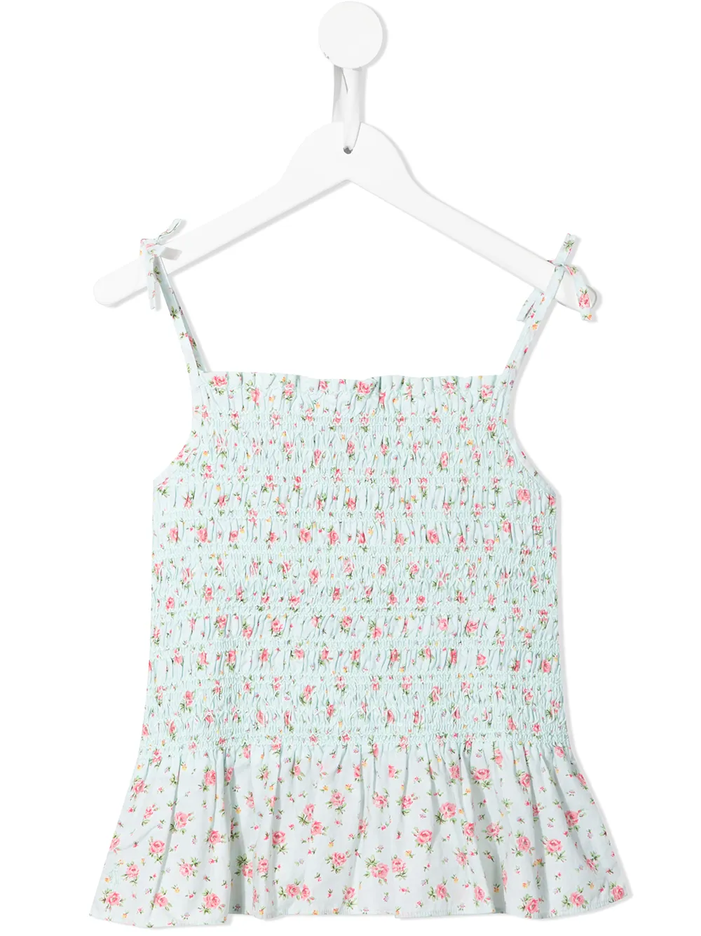 фото Ralph lauren kids топ со сборками и цветочным принтом