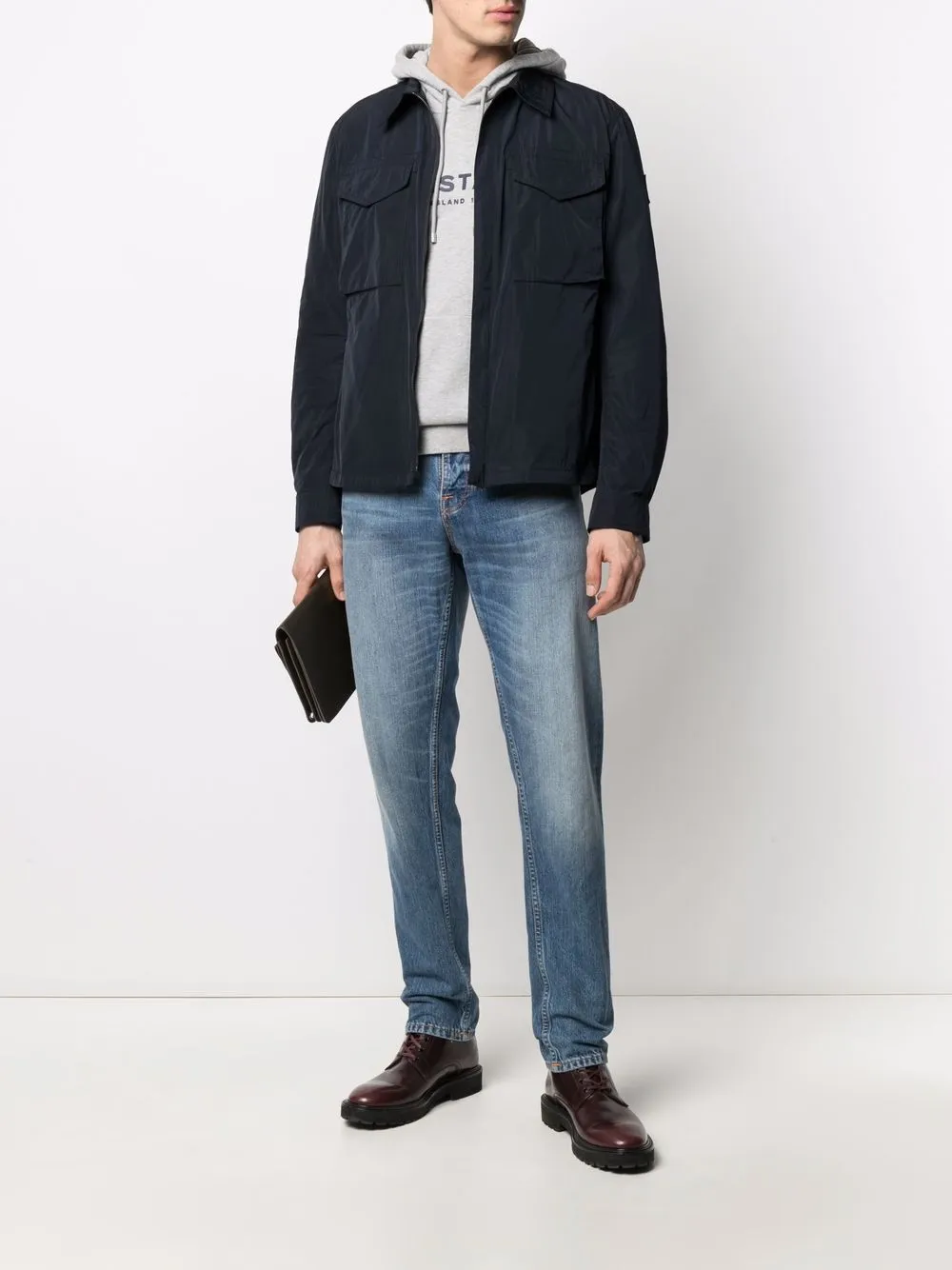 фото Belstaff легкая куртка с нашивкой-логотипом
