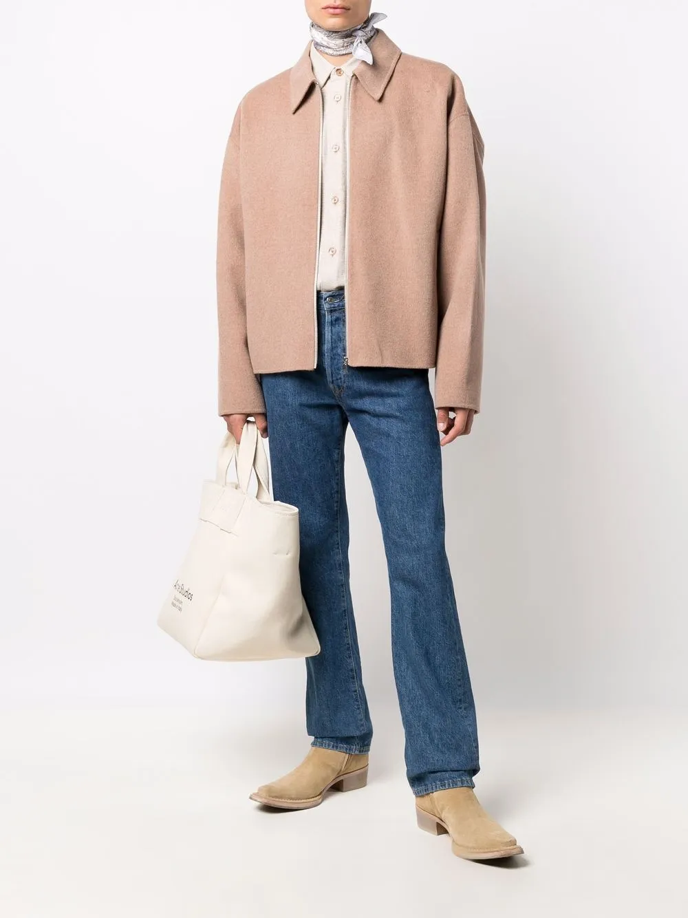 фото Acne studios рубашка с заостренным воротником