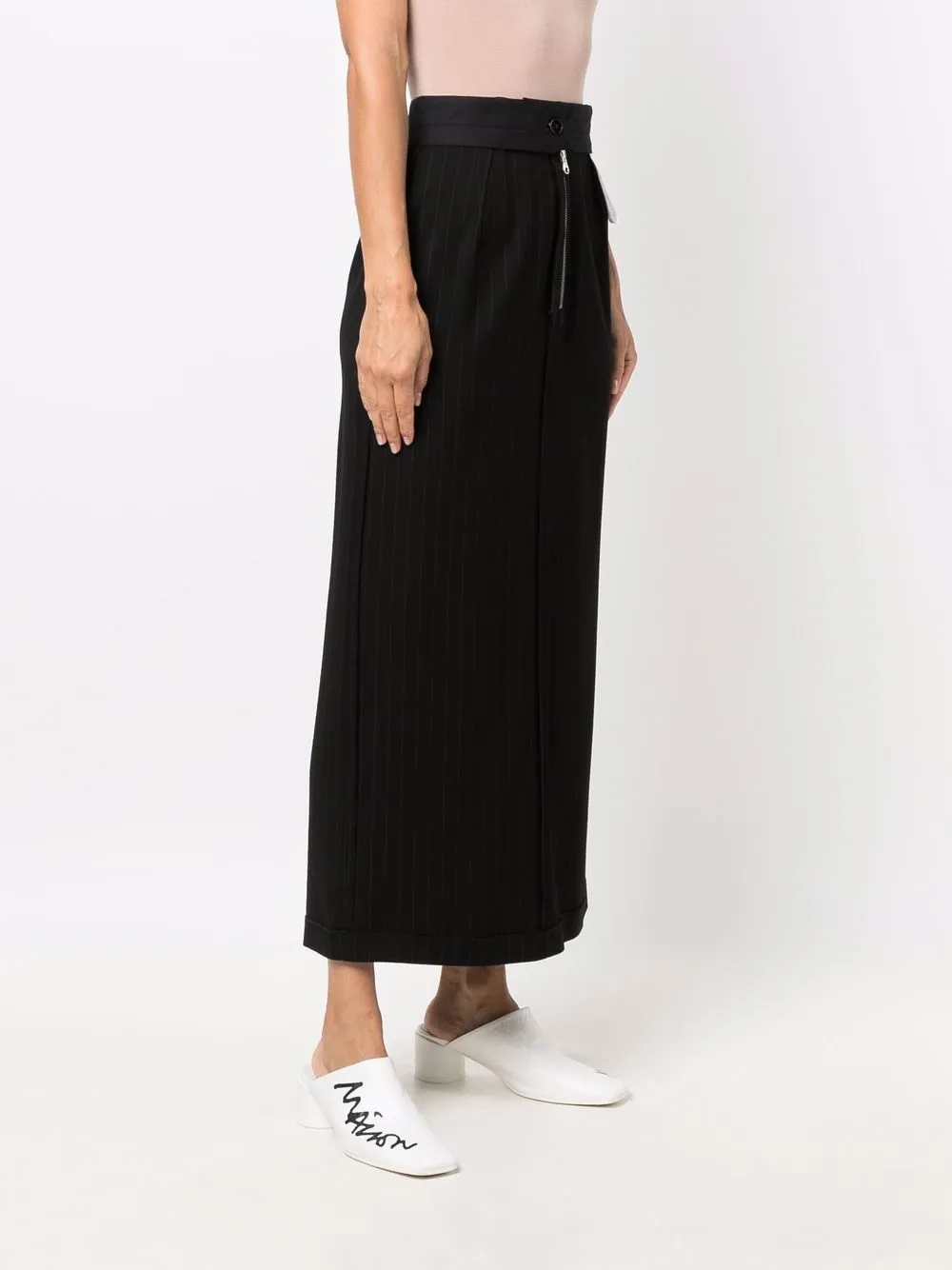 фото Mm6 maison margiela юбка прямого кроя в тонкую полоску