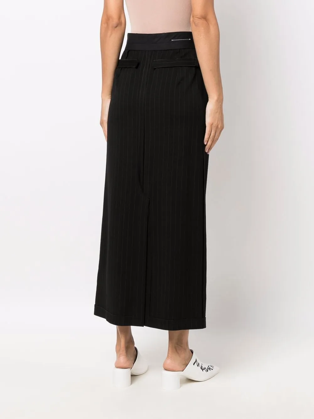 фото Mm6 maison margiela юбка прямого кроя в тонкую полоску