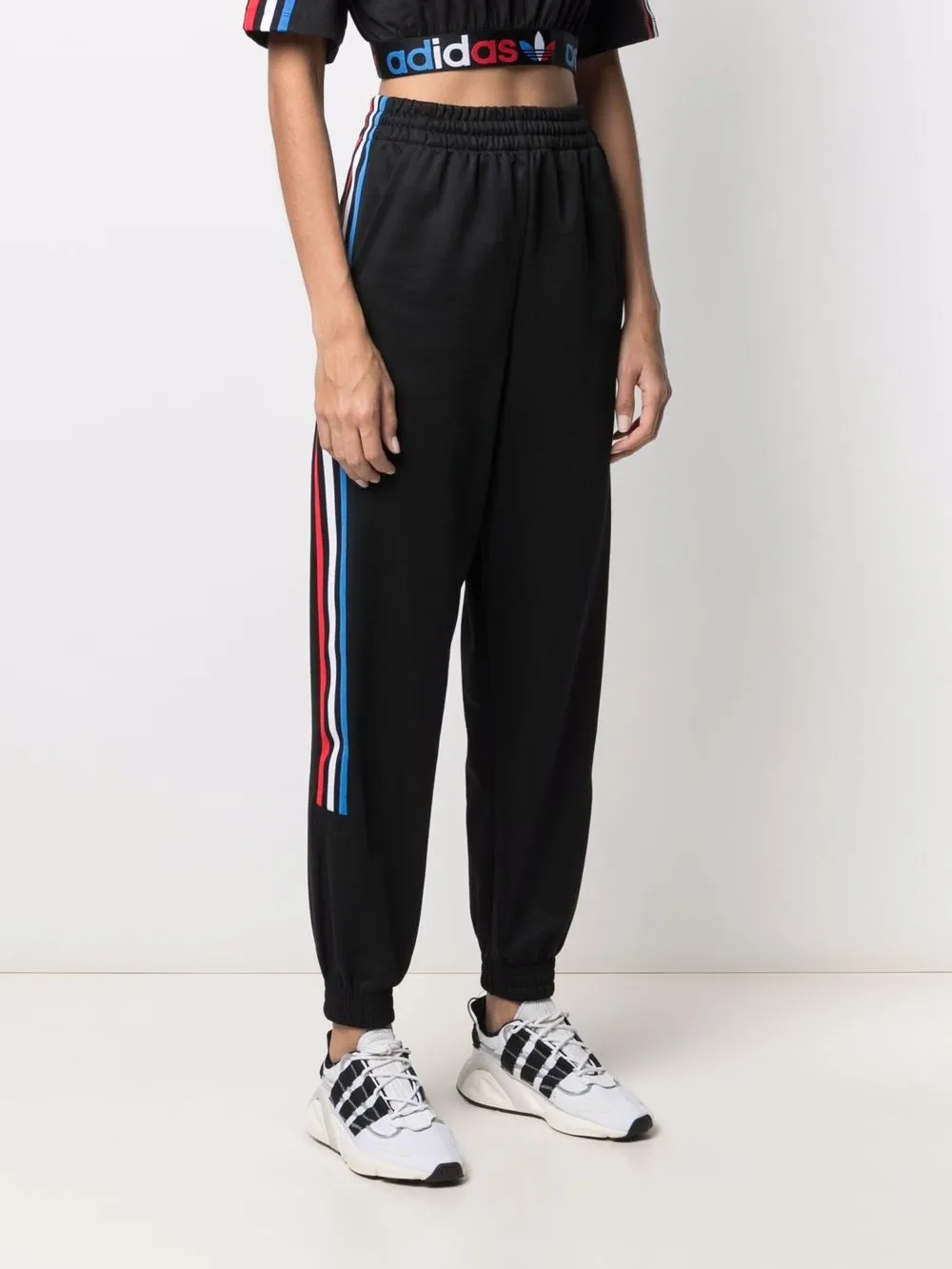 фото Adidas спортивные брюки adicolor с контрастными полосками