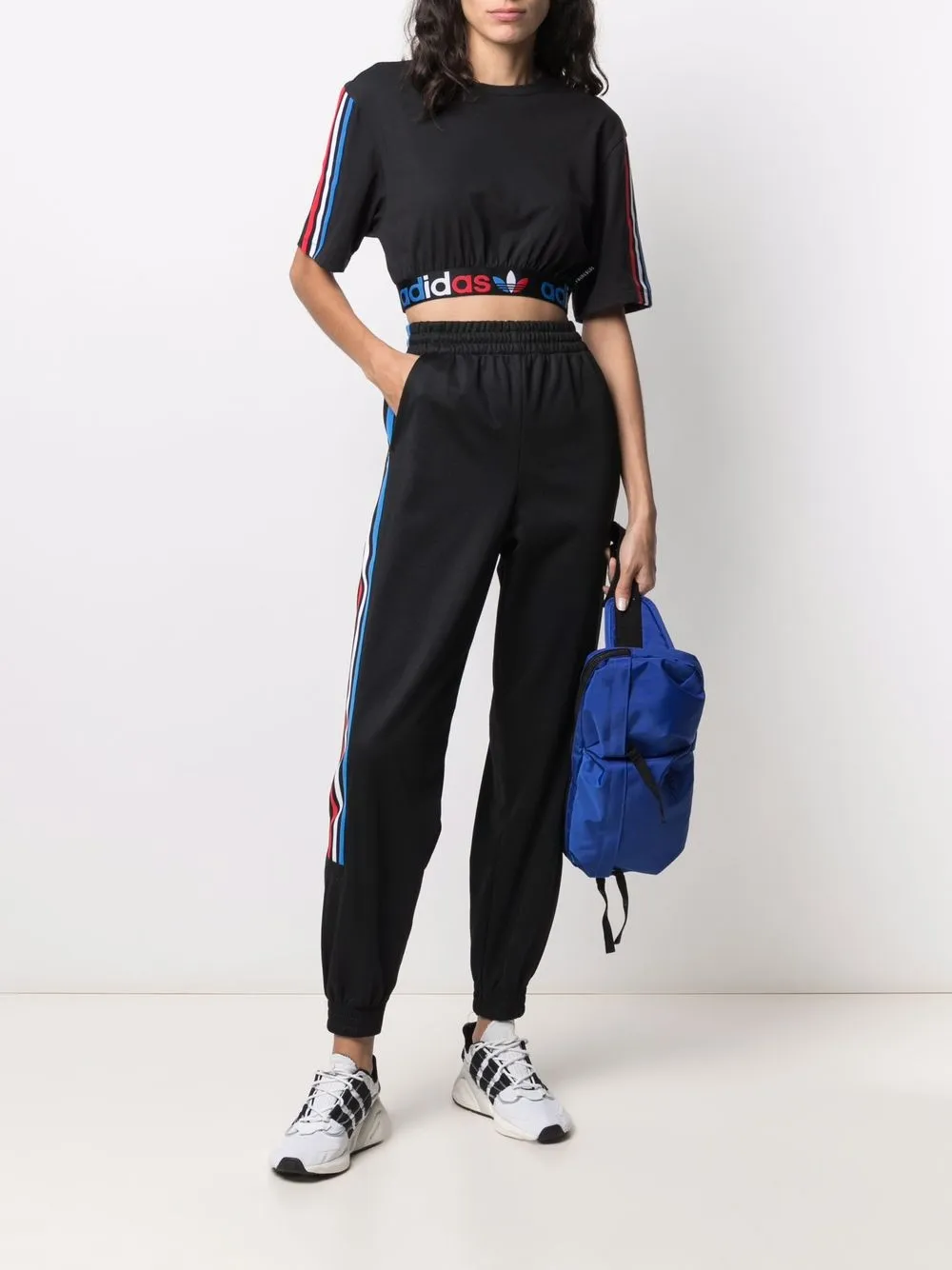 фото Adidas спортивные брюки adicolor с контрастными полосками