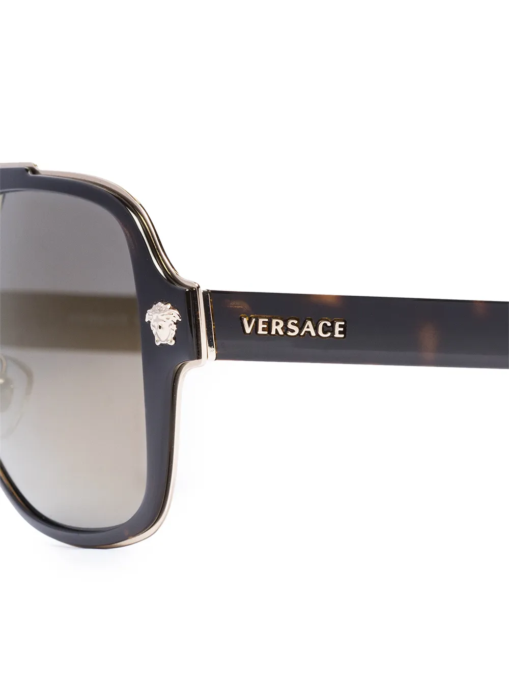 фото Versace eyewear солнцезащитные очки-авиаторы с декором medusa