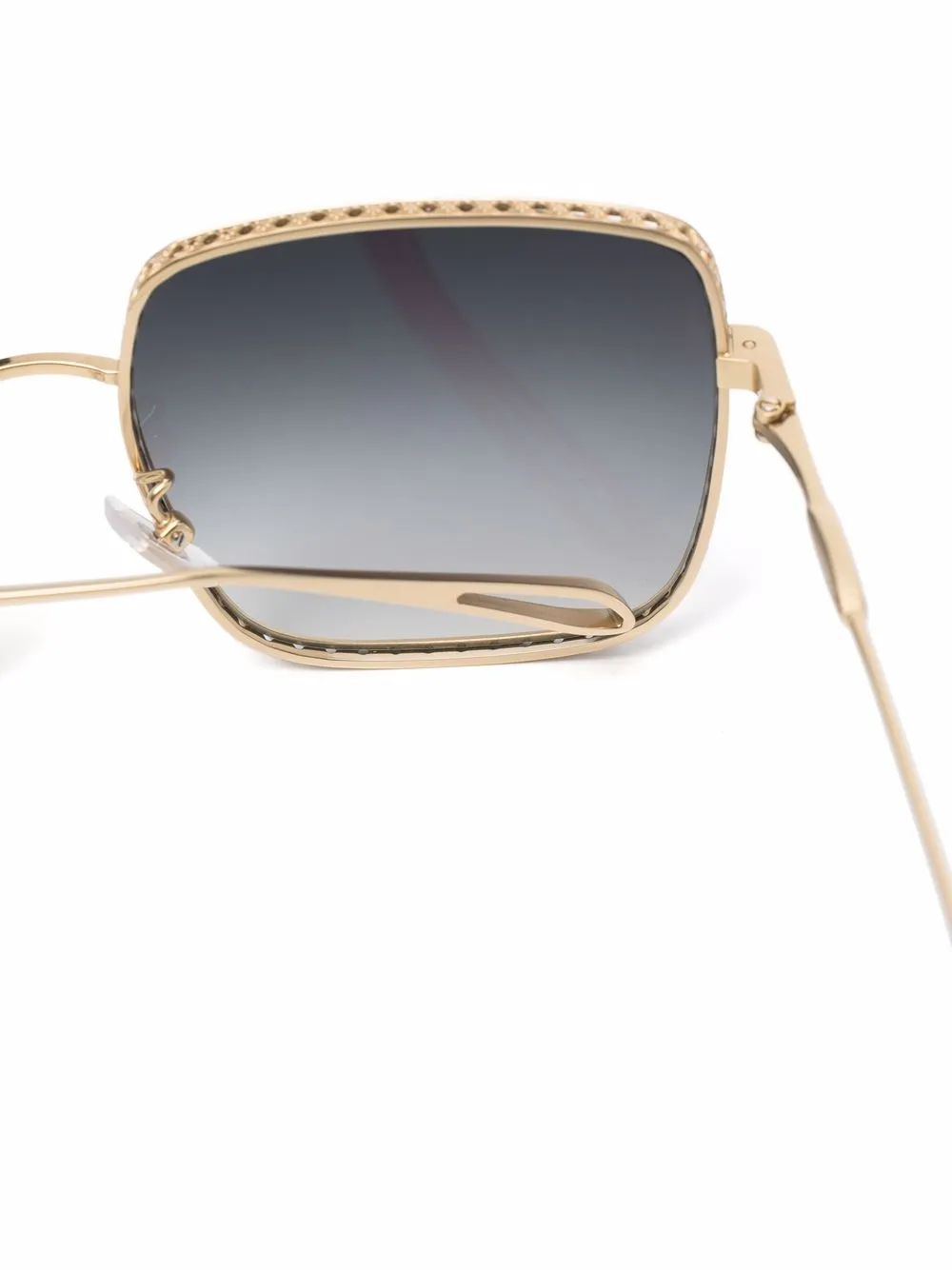 фото Chopard eyewear солнцезащитные очки в квадратной оправе с кристаллами