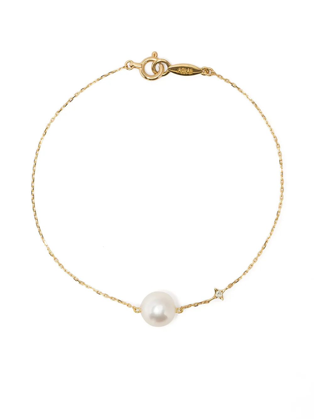 фото Ahkah браслет nocturne из желтого золота с жемчугом и бриллиантами