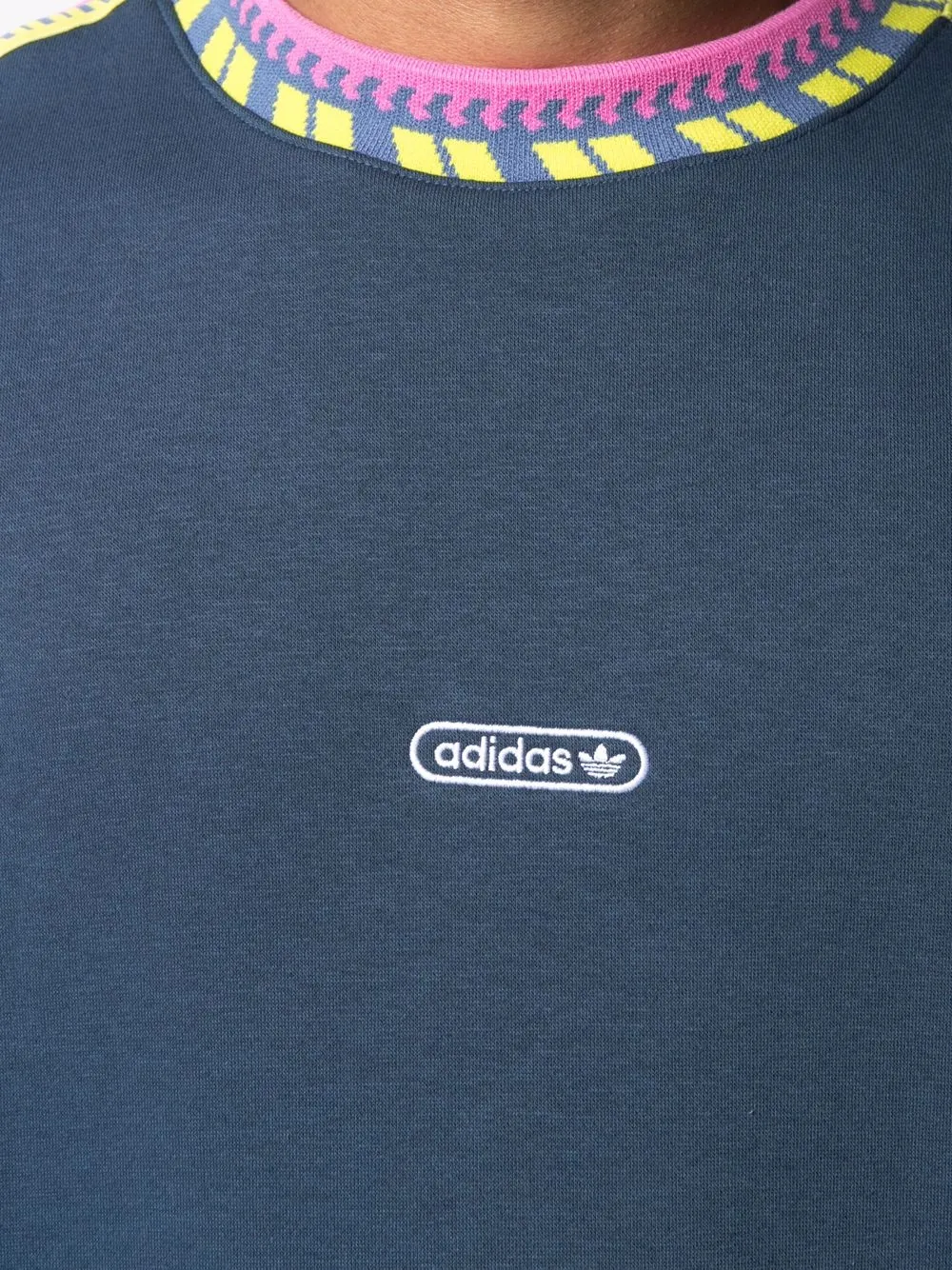 фото Adidas толстовка с контрастным воротником и логотипом