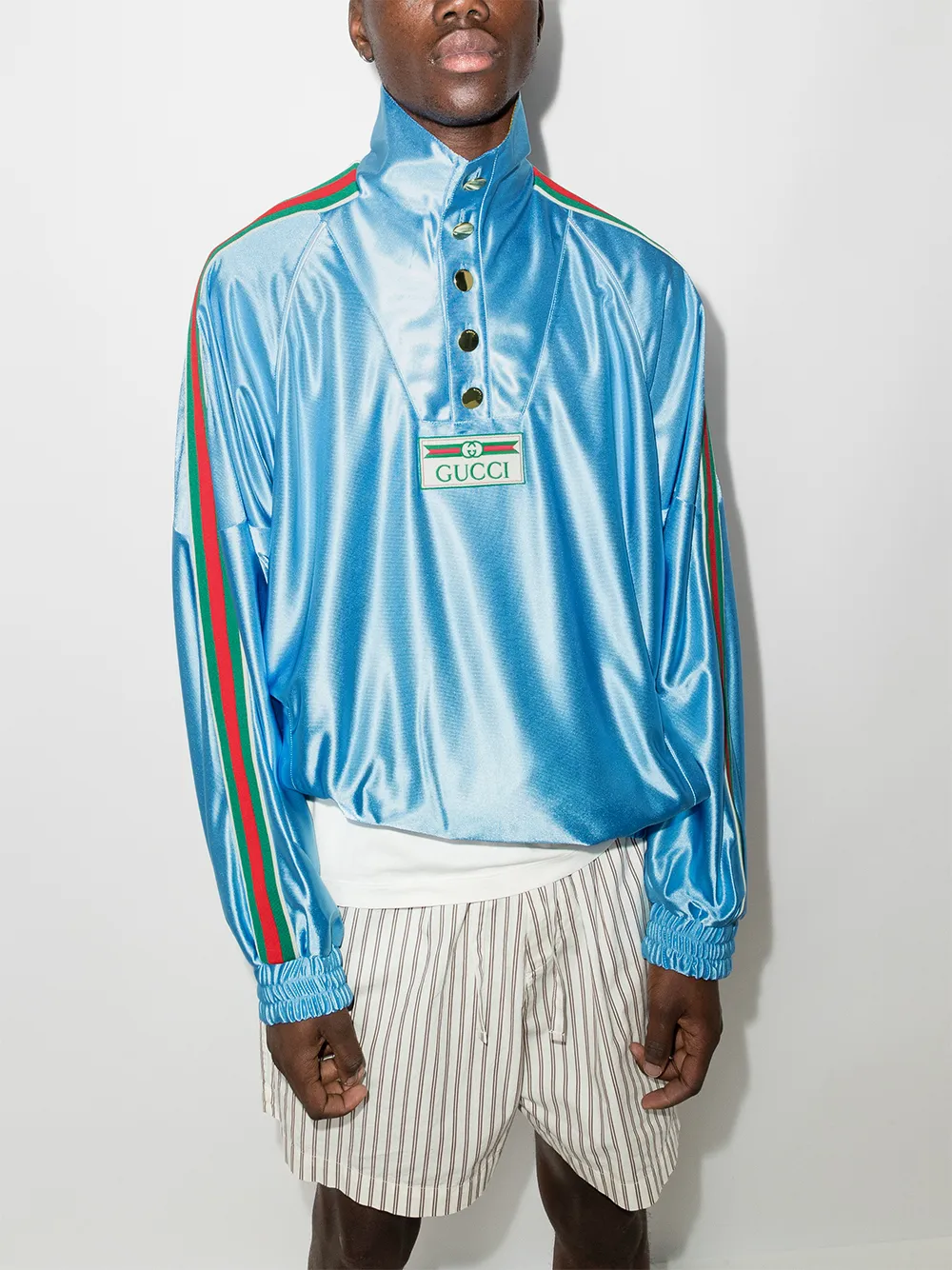 фото Gucci толстовка с логотипом interlocking g и отделкой web