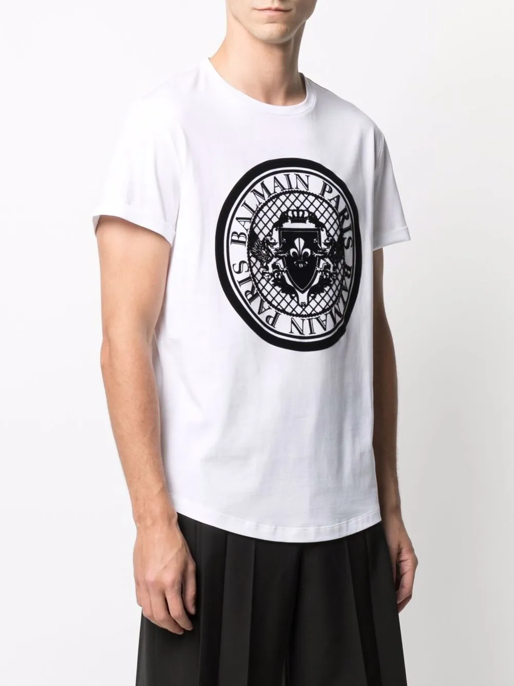 фото Balmain футболка с фактурным логотипом