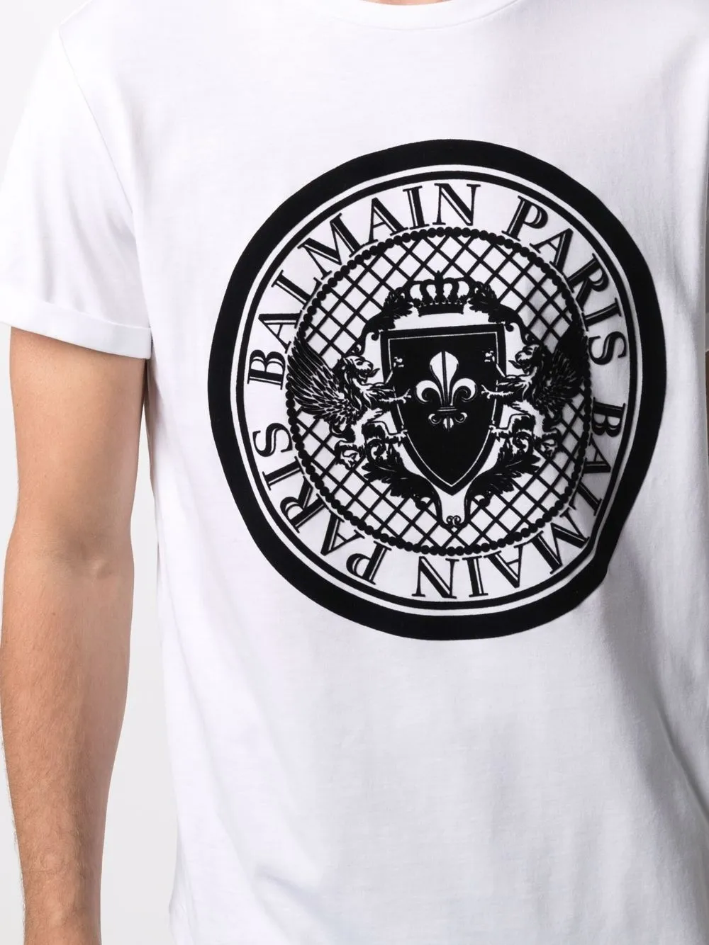 фото Balmain футболка с фактурным логотипом