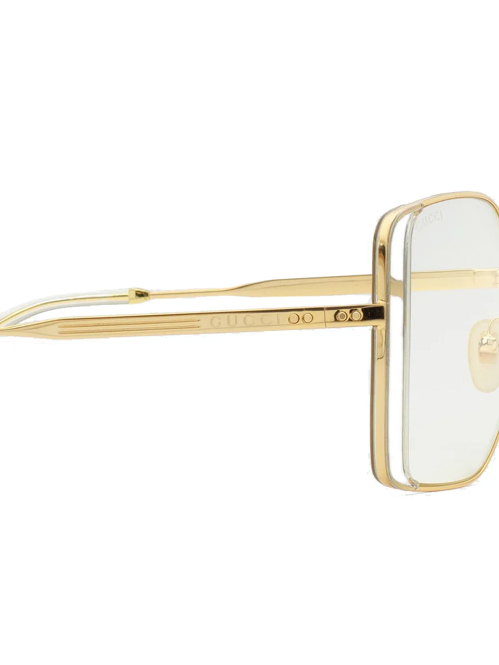 фото Gucci eyewear солнцезащитные очки в квадратной оправе с вырезами