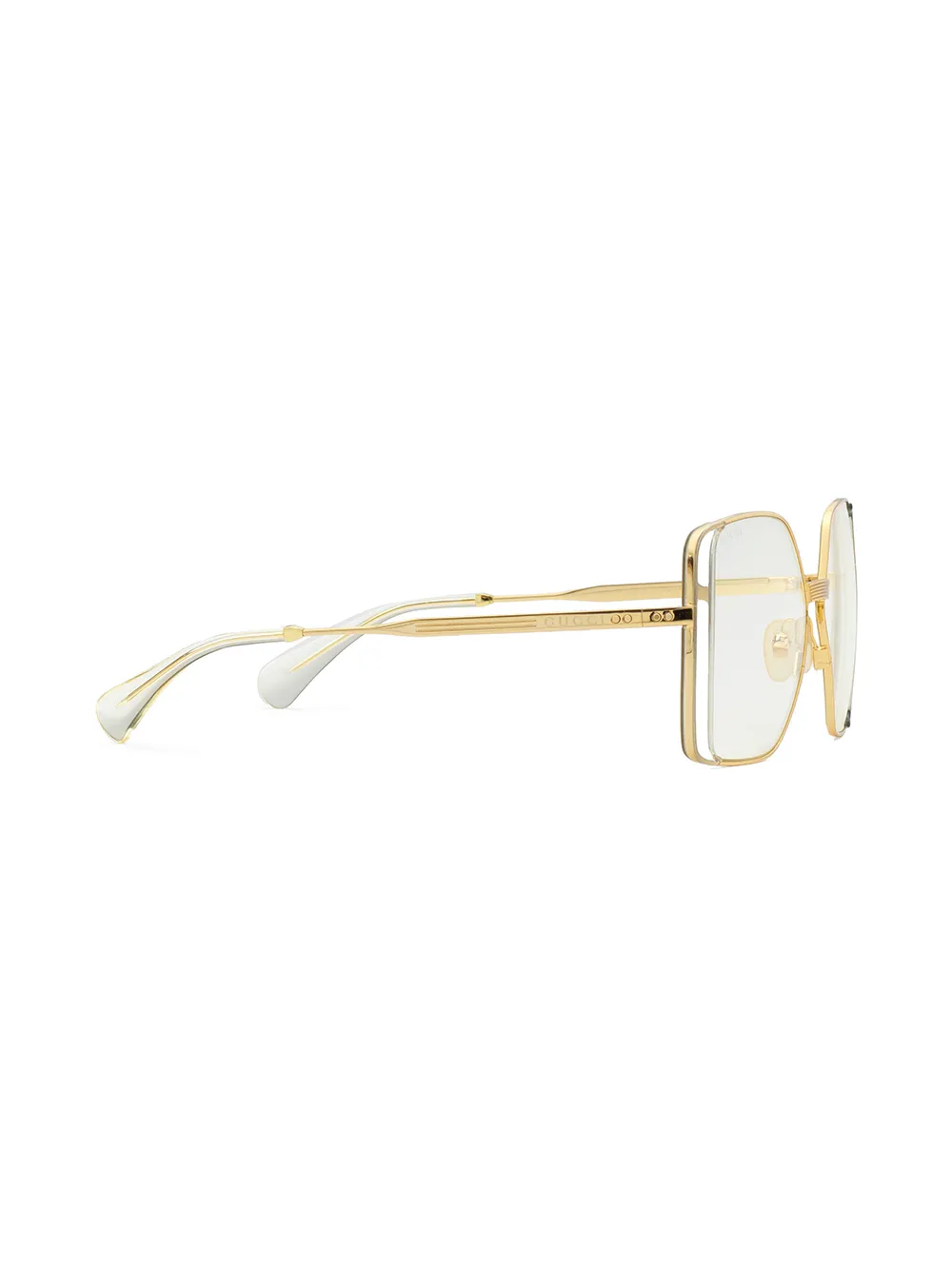 фото Gucci eyewear солнцезащитные очки в квадратной оправе с вырезами