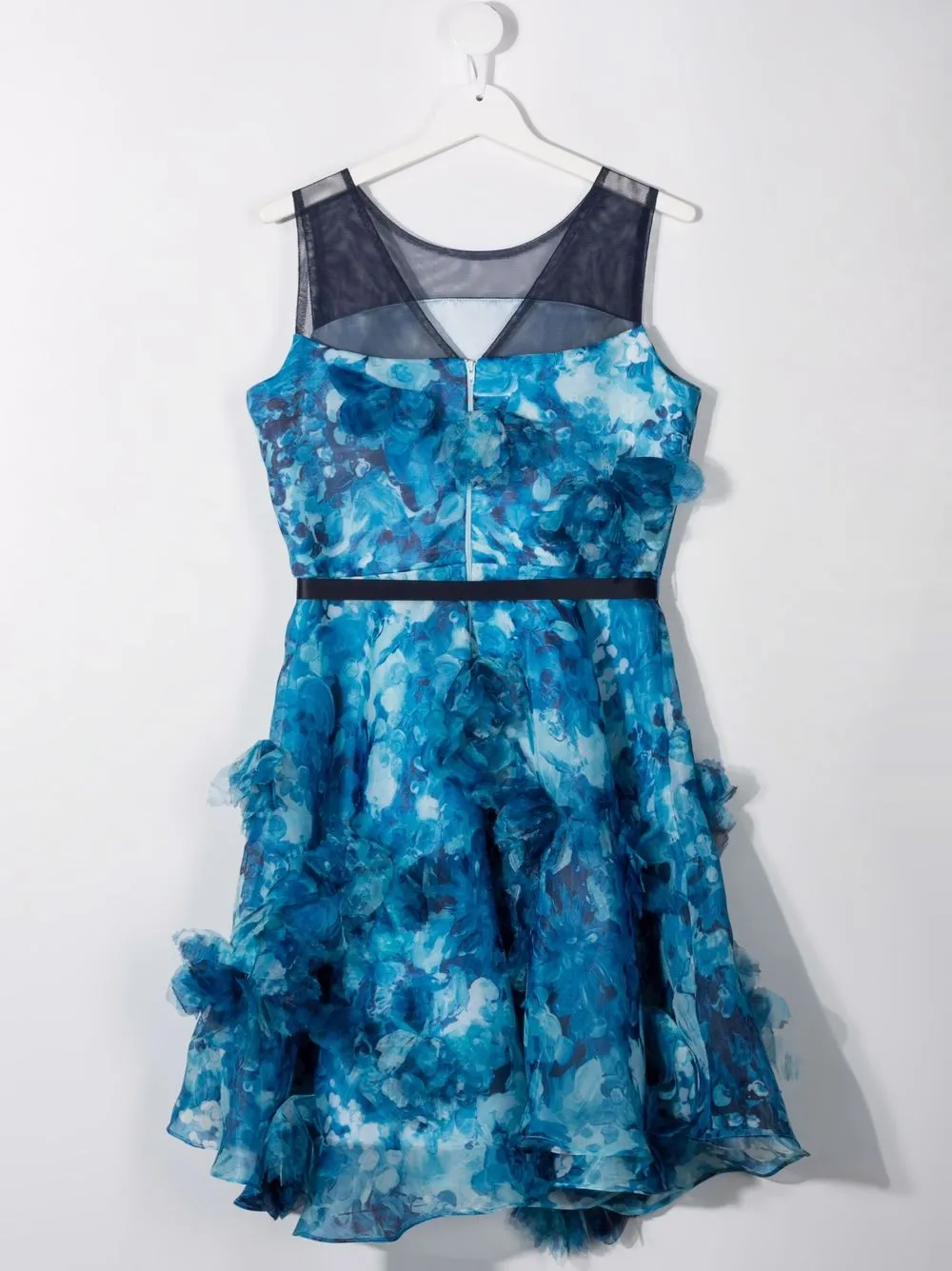 фото Marchesa notte mini платье с оборками и цветочным принтом