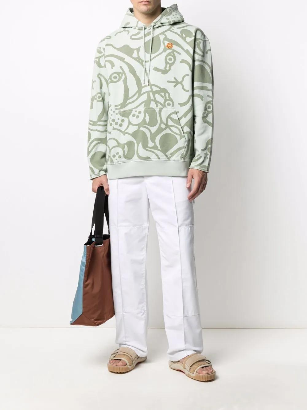 фото Kenzo худи с кулиской и абстрактным узором