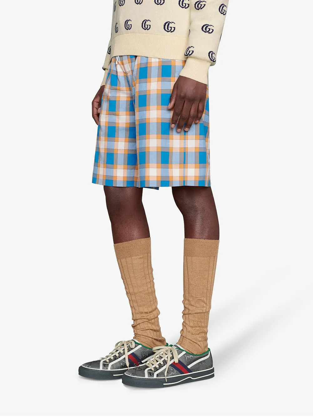 фото Gucci кеды gucci off the grid с узором gg supreme