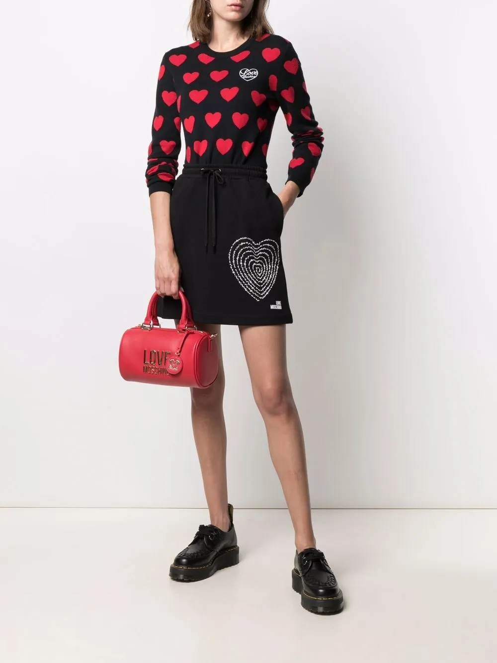 фото Love moschino флисовая юбка с 3d принтом