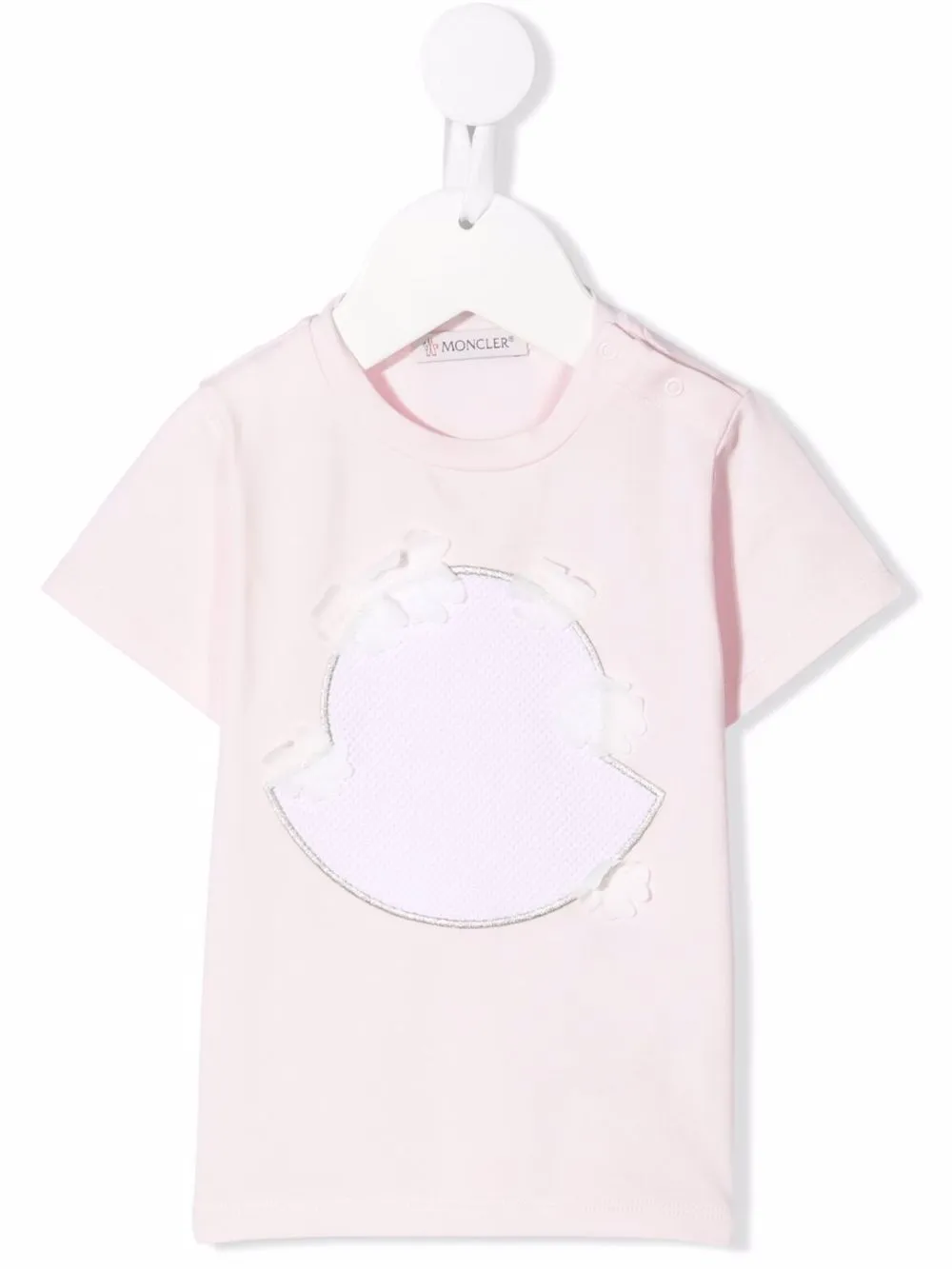 фото Moncler enfant футболка с вышитым логотипом