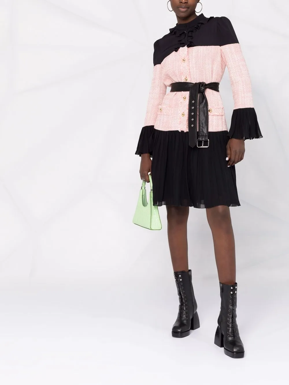 фото Moschino платье-рубашка в двух тонах
