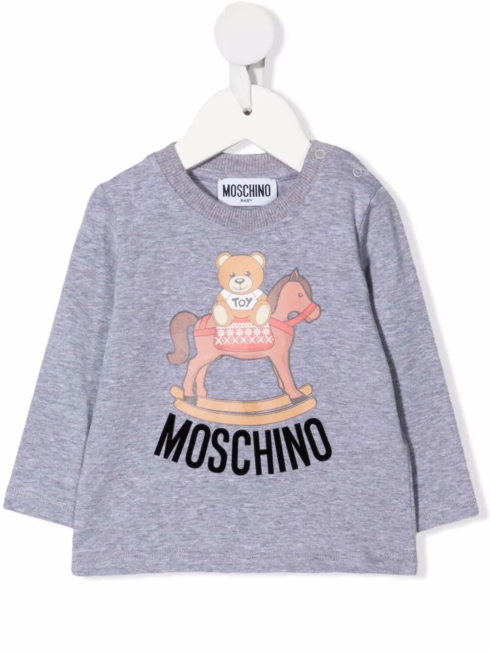 фото Moschino kids топ с длинными рукавами и принтом
