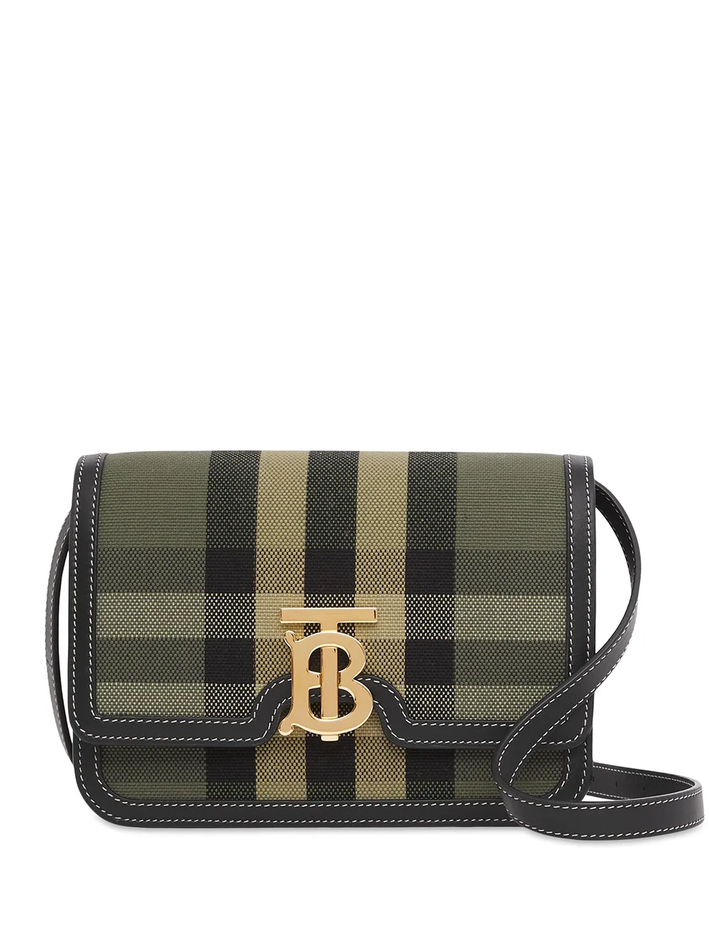 фото Burberry маленькая сумка через плечо tb в клетку
