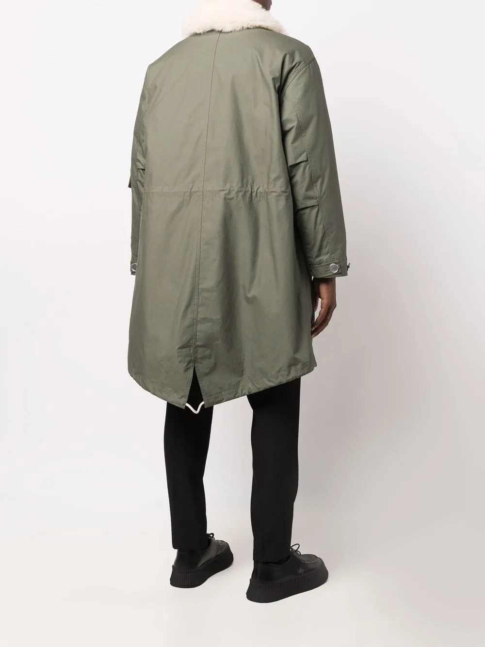 фото Jil sander пуховик с воротником из овчины