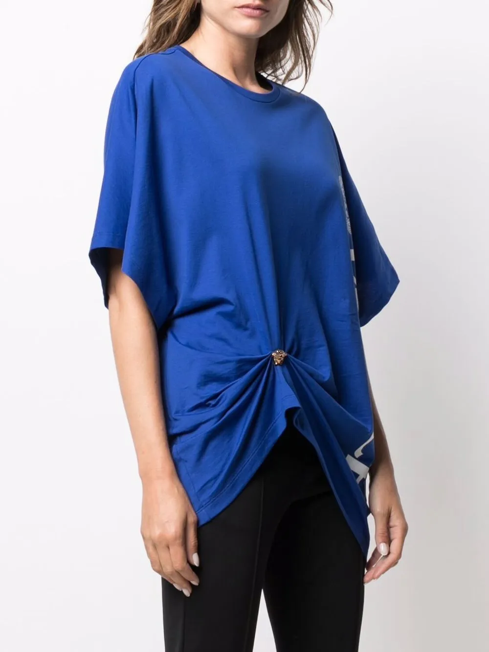 фото Versace футболка со сборками и логотипом medusa