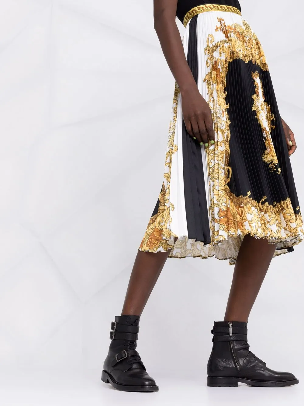 фото Versace плиссированная юбка с эффектом тромплей