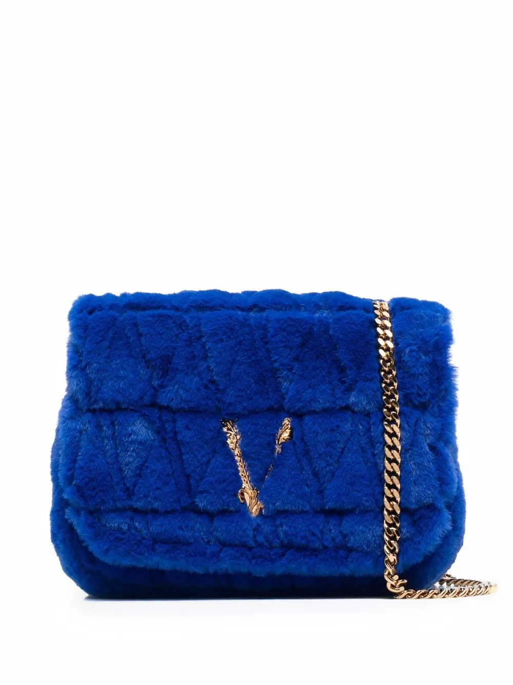 фото Versace сумка на плечо virtus с искусственным мехом
