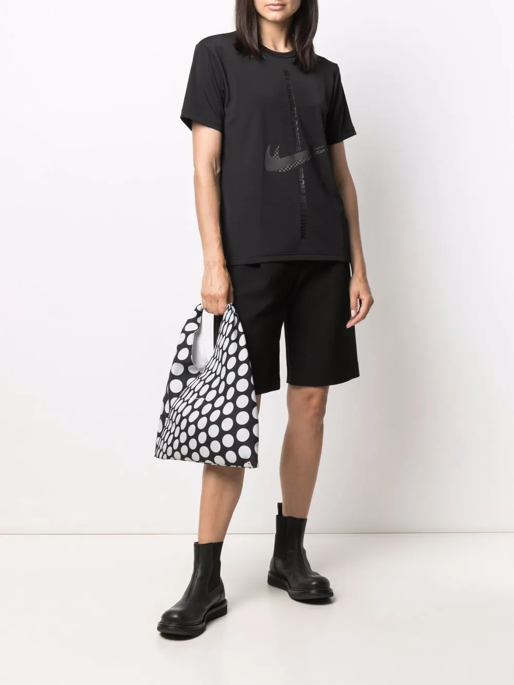фото Black comme des garçons футболка с принтом swoosh